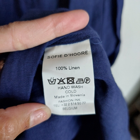 Sofie D’hoore Blue Black Linen‎ Dress  Size Meduim (EU38) - Picture 5 of 10